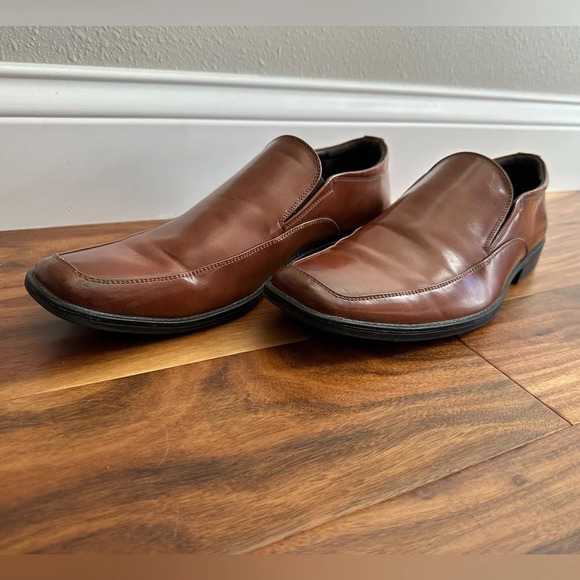 Call It Spring Brown Vegan Loafer Slip-On Shoes size 12 - Picture 1 of 10
